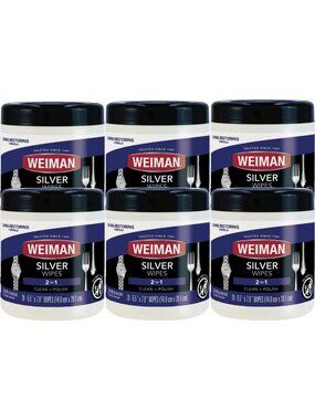 Jewelry Cleaning Wipes - 6 Pack Silver Polish & Cleaner for Sterling Jewelry